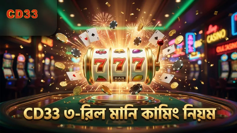 মানি কামিং স্লট খেলার নিয়ম ও প্রয়োজনীয় তথ্যাবলী 1 ৩-রিল মানি কামিং স্লটের মৌলিক খেলার নিয়ম ব্যাখ্যা করে CD33